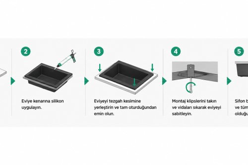 Granit Evye Montajı Nasıl Yapılır? | Tezgah Üstü, Sıfır ve Altı Montaj Rehberi